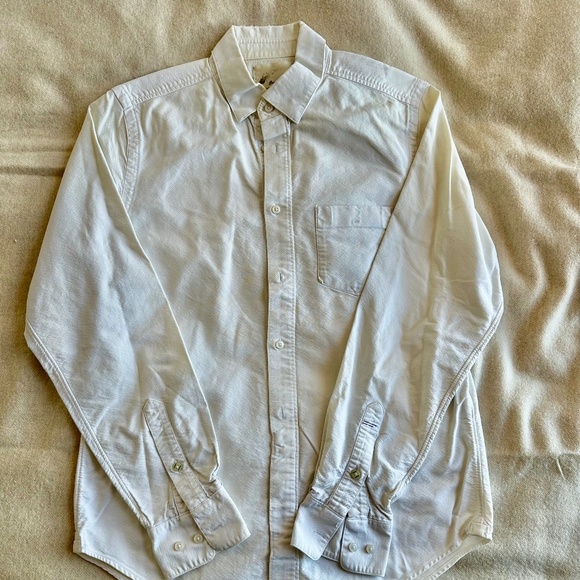 Trovata Oxford cloth button-down shirt in white, size S - Picture 1 of 4
